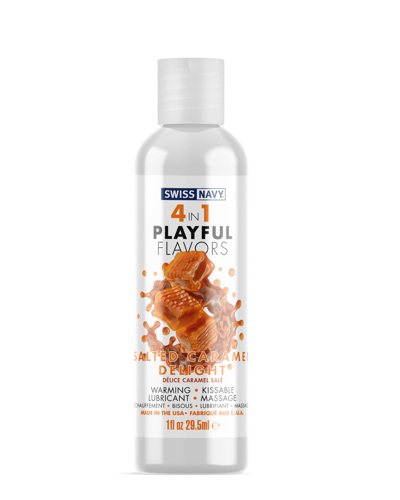"Swiss Navy 4-in-1 Playful Flavors - Salted Caramel Delight - 1 Fl. Oz. MD-SN4N1FSCD1"