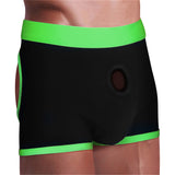 Get Lucky Strap on Boxer Shorts - Xsmall-Small - Green/black