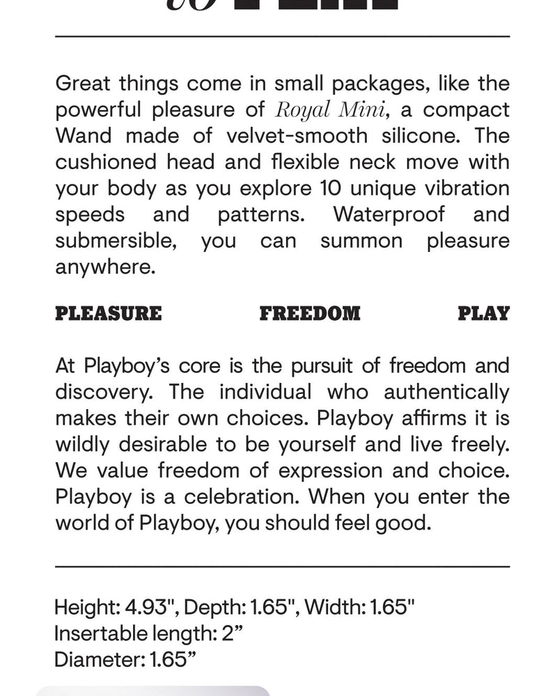"Playboy Pleasure - Royal Mini - Wand - Opal PB-RS-2291-2"