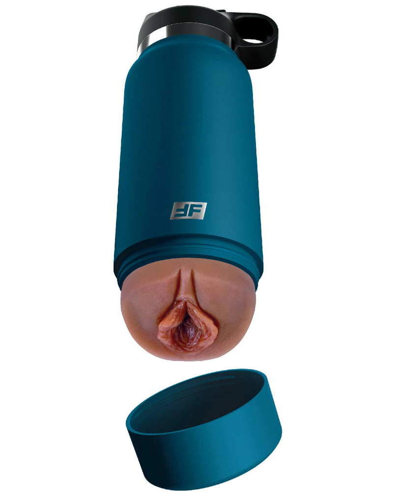 Fuck Flask - Private Pleaser - Blue Bottle - Brown