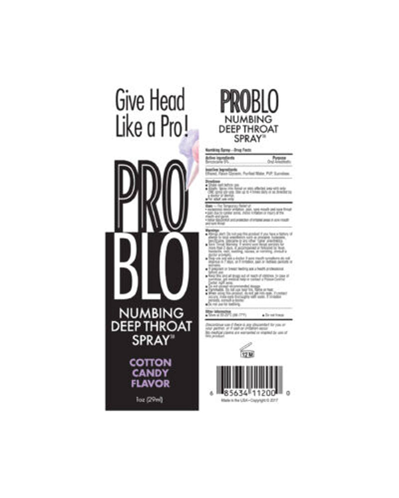 Pro Blo Throat Numbing Spray 1oz - Cotton Candy