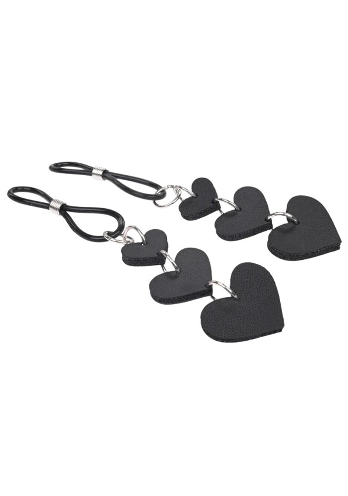 "Heart Nipple Ties - Black SS09857"