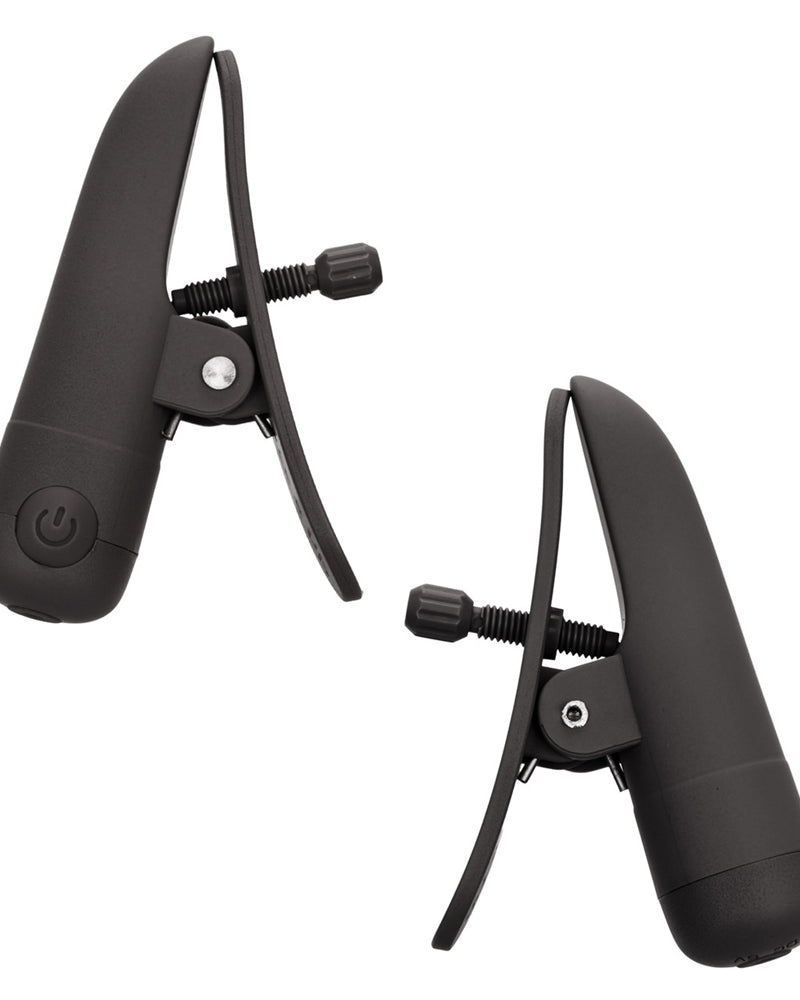 "Nipple Play Nipplettes Vibrating Nipple Clamps Black Rechargeable SE2589032"