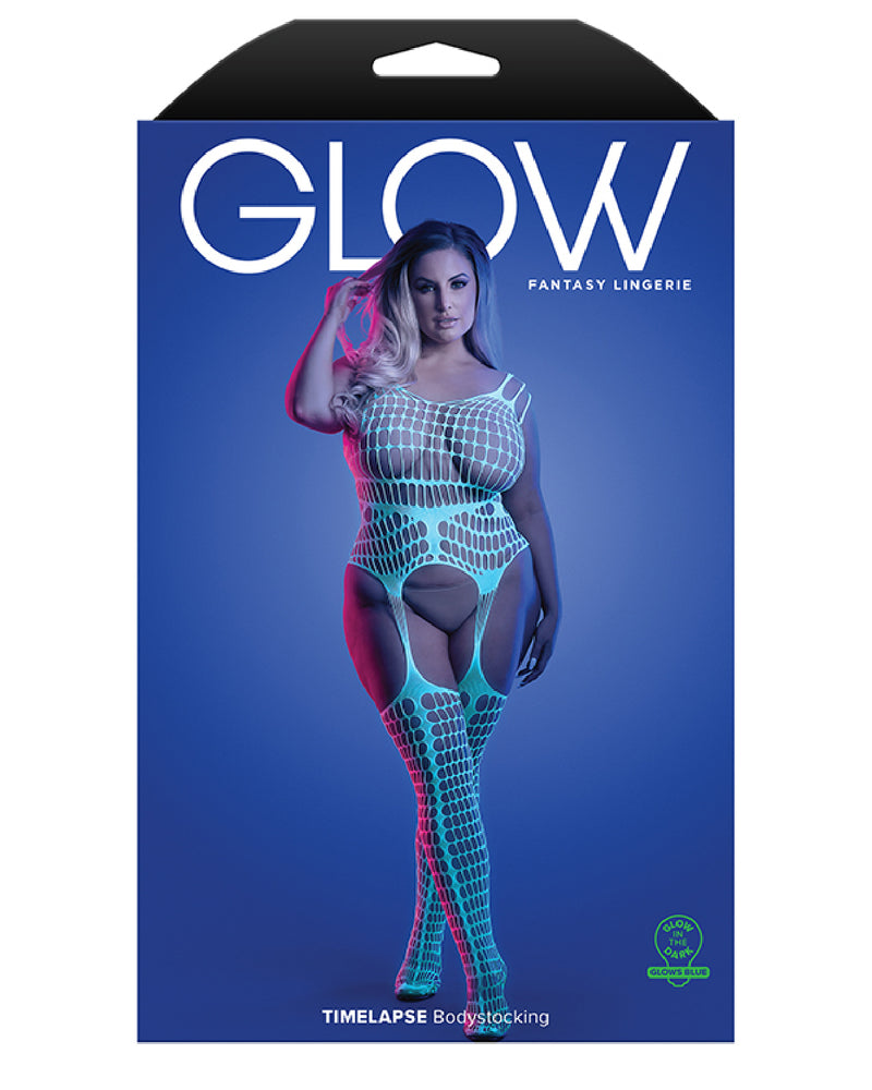 "Timelapse Bodystocking - Queen - White/blue FL-GL2135-QS-B"