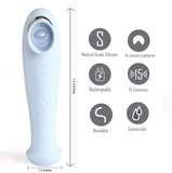 Destiny 15-Function Rechargeable Vibrating - Suction Wand - Blue