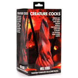 Hell Kiss Twisted Tongues Silicone Dildo - Red