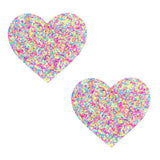 "Sprankles Neon Blacklight Glitter I Heart U Nipztix Pasties NN-SPR-HRT-NS-NBLG"