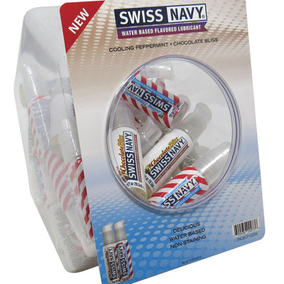 "Swiss Navy Chocolate and Peppermint 1oz 50pc Fishbowl MD-SNCBCP1O50"