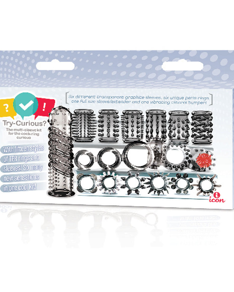 The 9's Try-Curious Cock Ring and Sleeve Set