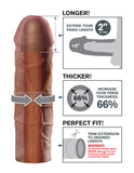 Fantasy X-Tension Mega 2-Inch Extension - Brown