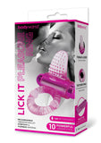 "Bodywand Rechargeable Lick It Pleasure Ring - Pink X-BW1502"