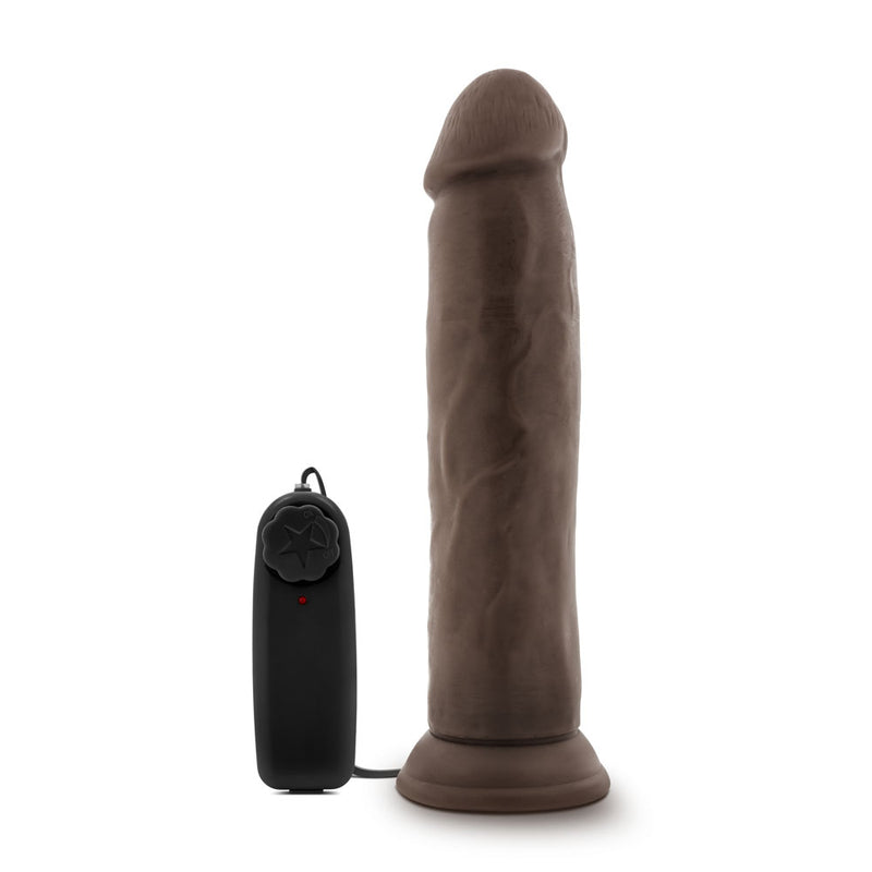 "Dr. Skin - Dr. Throb - 9.5 Inch Vibrating Realistic Cock With Suction Cup - Chocolate BL-13816"