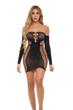 Diamond Drippin Dress - One Size - Black