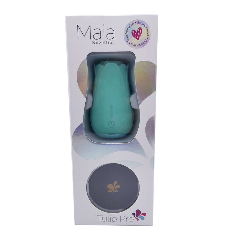 "Tulip Pro 15-Function Suction Vibe With Wireless Charging - Teal Blue MTMA2103V2-B5"