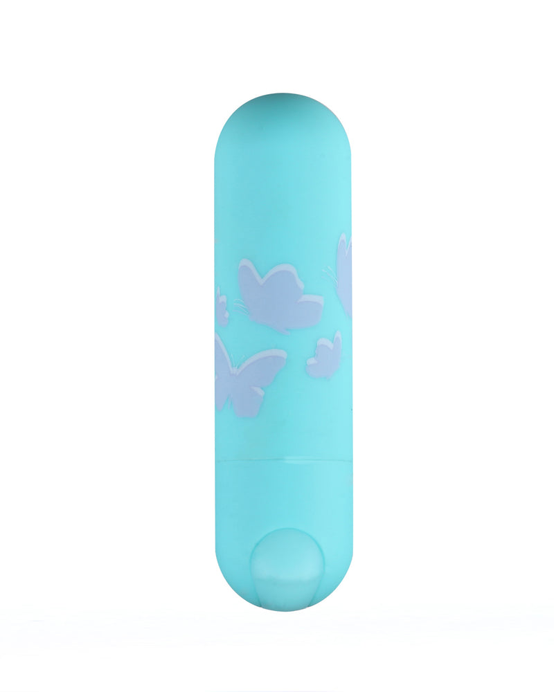 Julia Butterfly Print Mini Bullet - Teal Blue