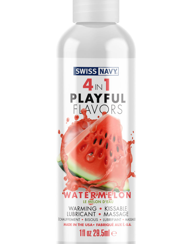 "Swiss Navy 4-in-1 Playful Flavors - Watermelon 1 Oz MD-SN4N1FWM1"