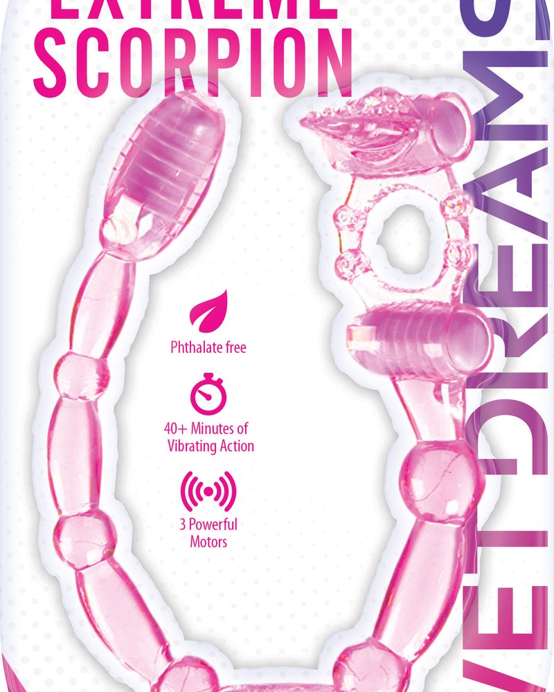 "Super Xtreme Vibe Scorpion With Dual Stinger Anal Vibe - Magenta HTP2298"