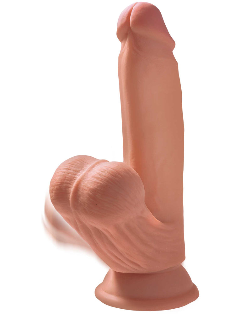 7 Inch Triple Density Cock With Swinging Balls - Tan