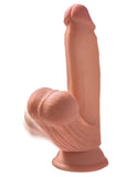 7 Inch Triple Density Cock With Swinging Balls - Tan