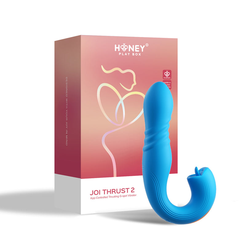 "Joi Thrust 2 - App Controlled Thrusting G-Spot Vibrator - Blue H-VS-22-963BLU"