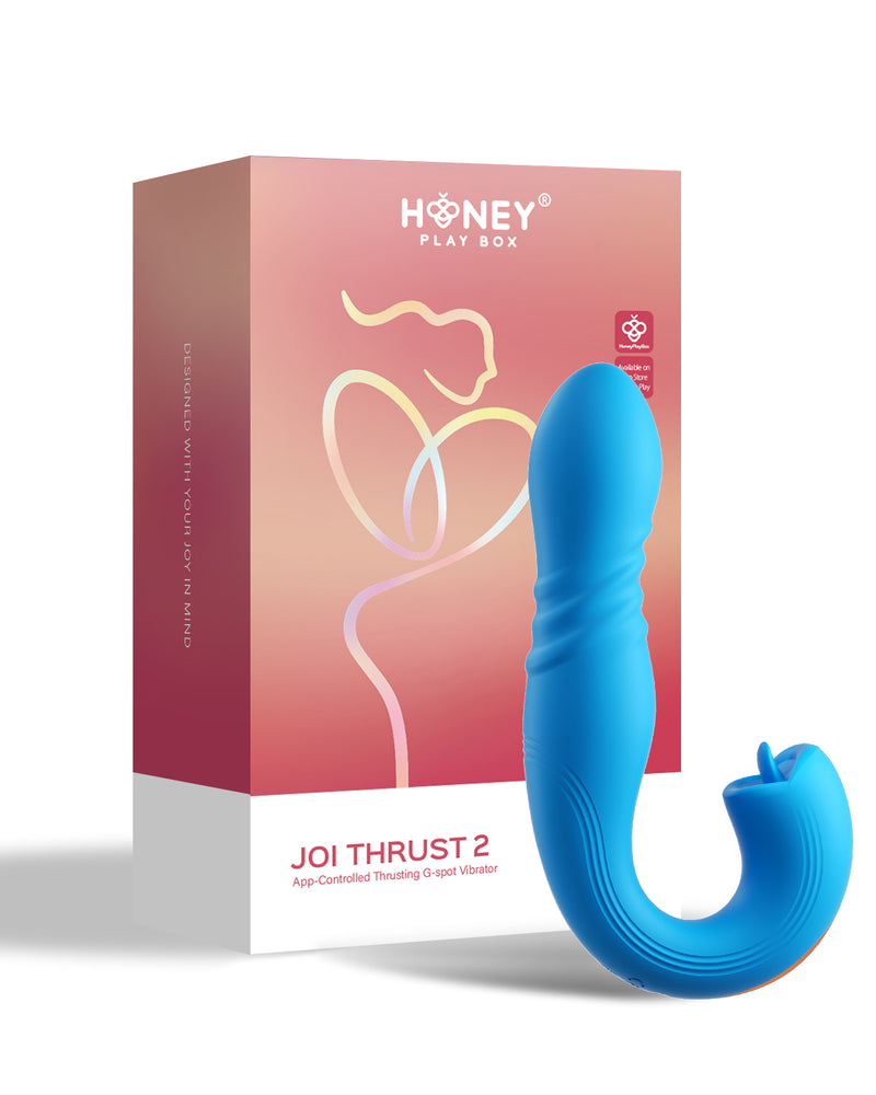 "Joi Thrust 2 - App Controlled Thrusting G-Spot Vibrator - Blue H-VS-22-963BLU"