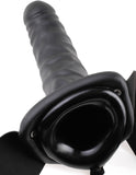 Fetish Fantasy Series 8-Inch Vibrating Hollow Strap-on - Black