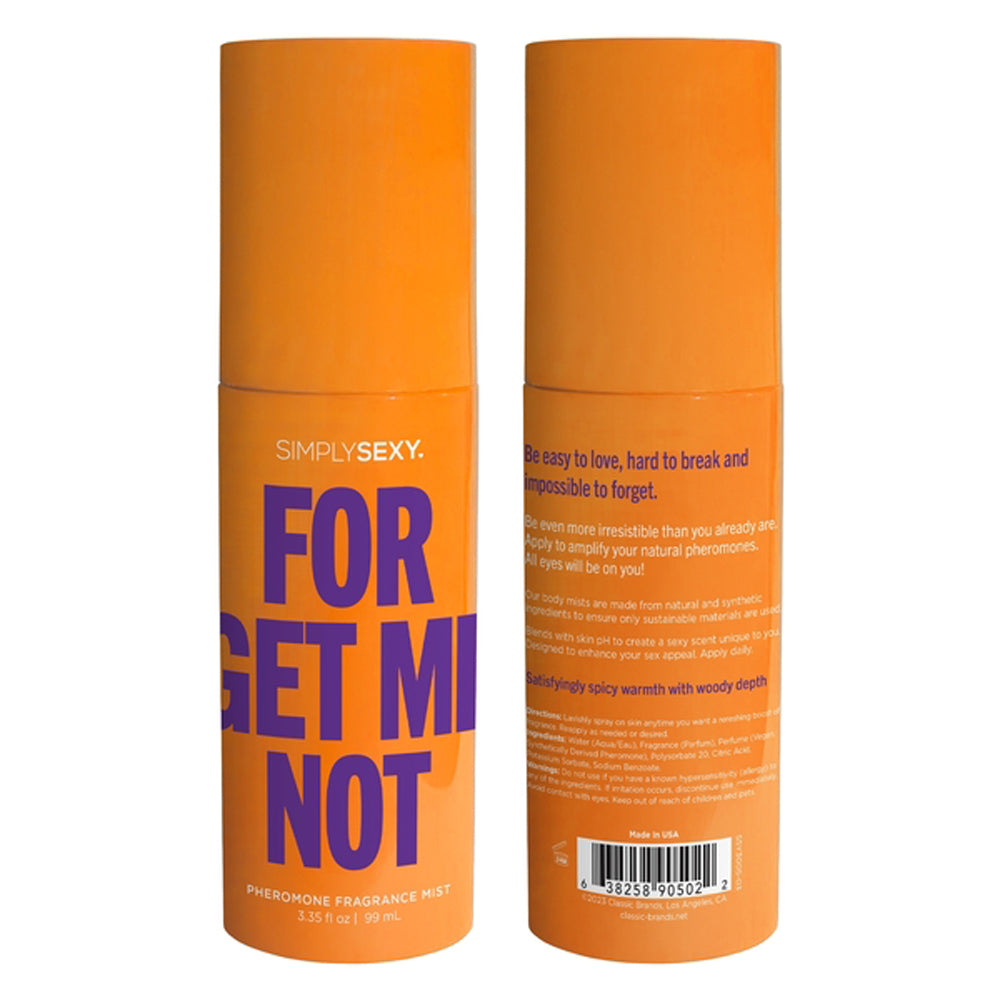 "Forget Me Not - Pheromone Fragrance Mists 3.35 Oz SSY3005-03"