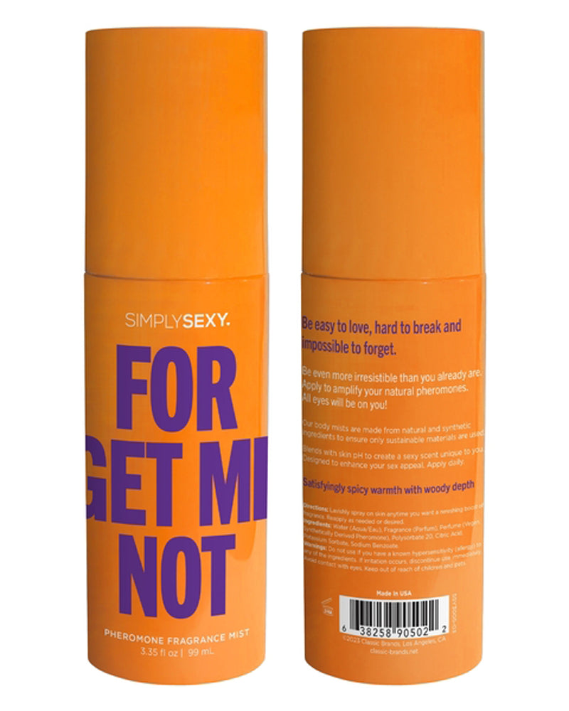 "Forget Me Not - Pheromone Fragrance Mists 3.35 Oz SSY3005-03"