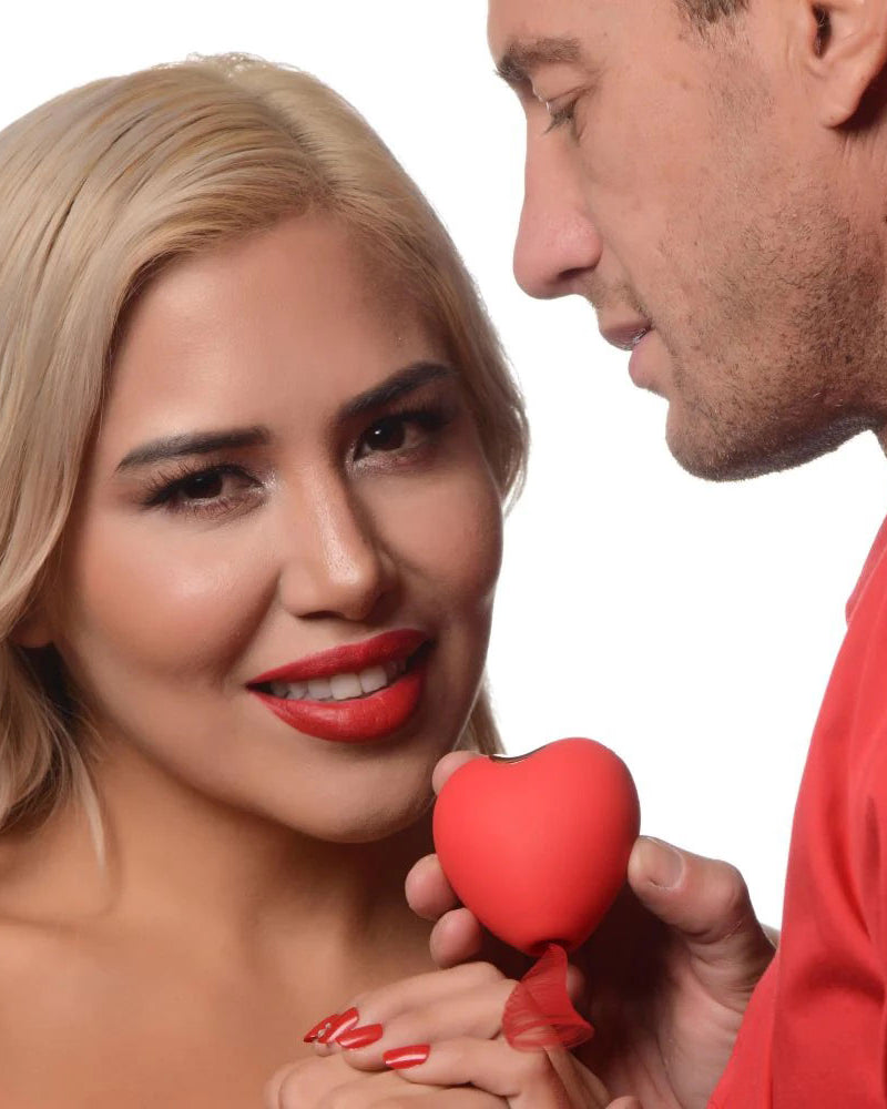 "Shegasm 10x Heart Desire Silicone Suction Clit Stimulator - Red INM-AG945"