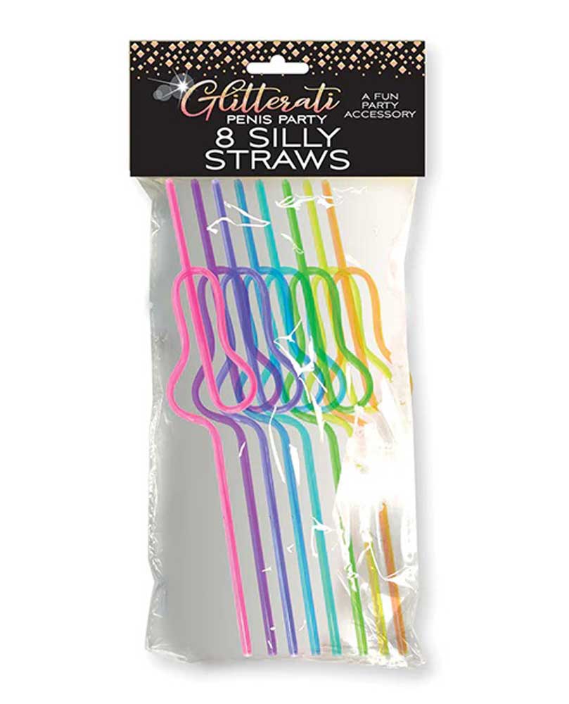 "Glitterati Silly Penis Straws 8 Ct LG-CP1103"