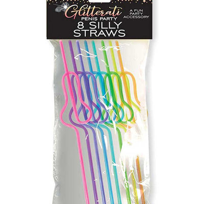 "Glitterati Silly Penis Straws 8 Ct LG-CP1103"