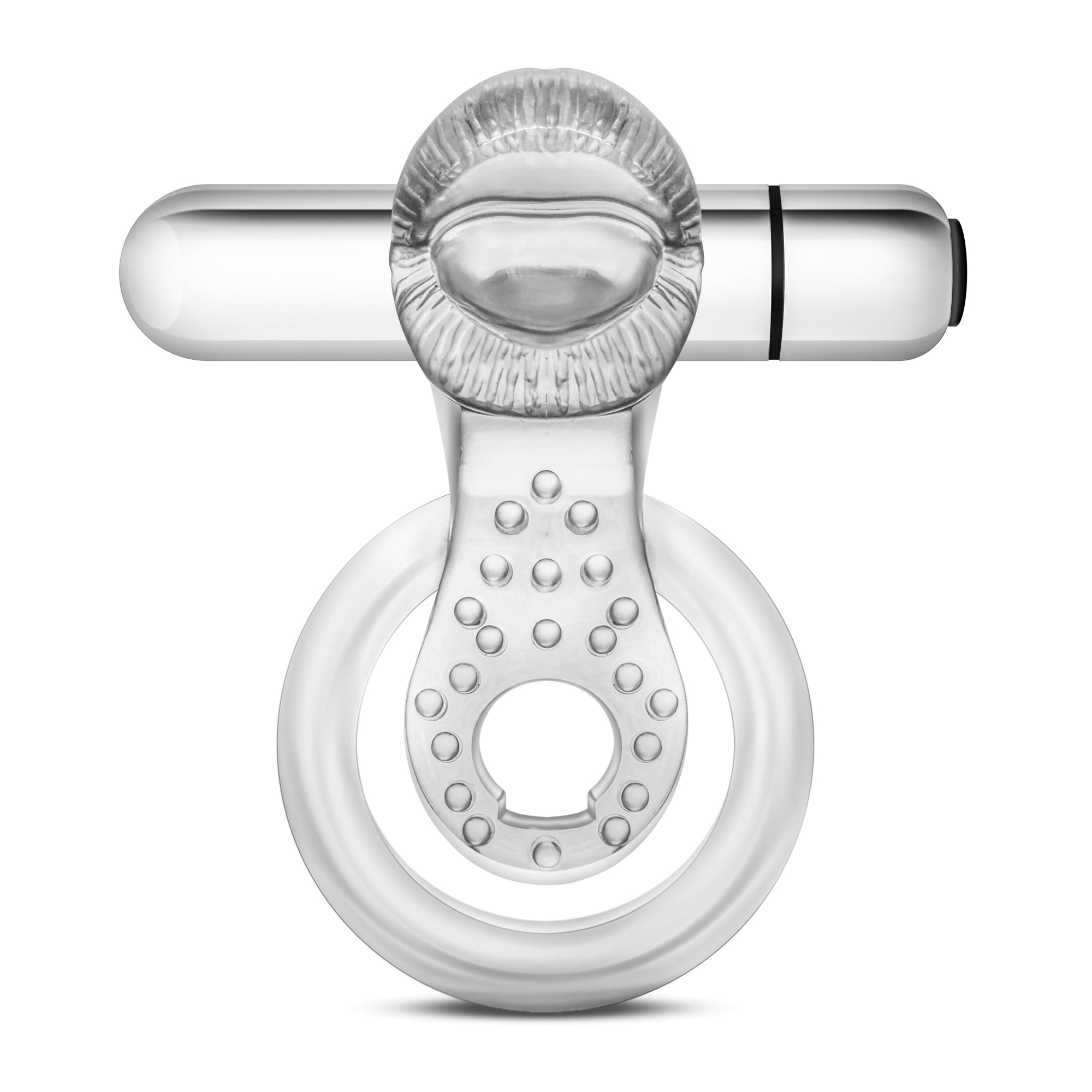 "Stay Hard - 10 Function Vibrating Tongue Ring - Clear BL-66912"