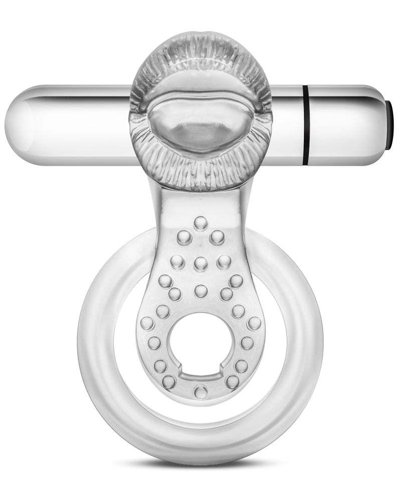 "Stay Hard - 10 Function Vibrating Tongue Ring - Clear BL-66912"