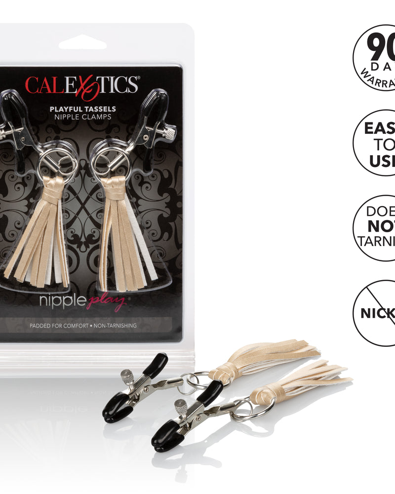 Nipple Play Playful Tassels Nipple Clamps - Gold