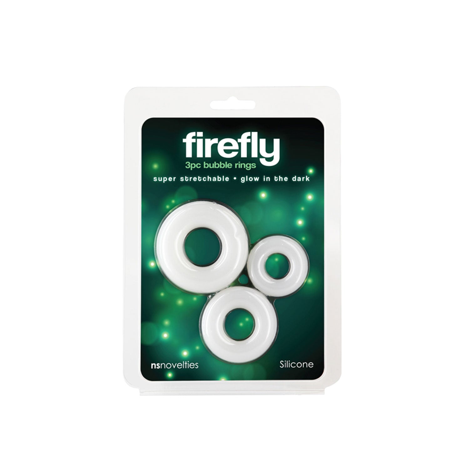 "Firefly - 3 Pc Bubble Rings - White NSN-0474-01"