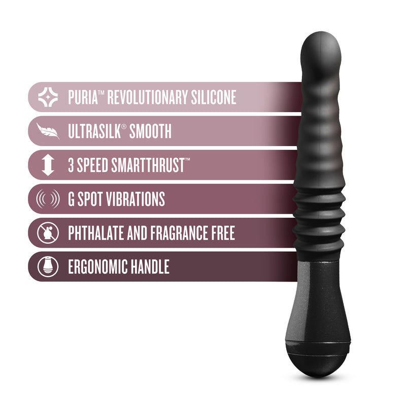 "Temptasia - Lazarus - Thrusting Dildo - Black BL-29985"