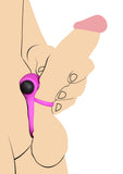 Bang - Silicone Cock Ring and Bullet With Remote Control - Purple