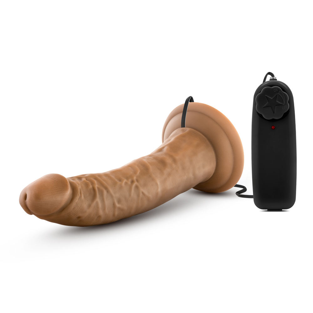 Dr. Skin - Dr. Dave - 7 Inch Vibrating Cock With Suction Cup - Mocha