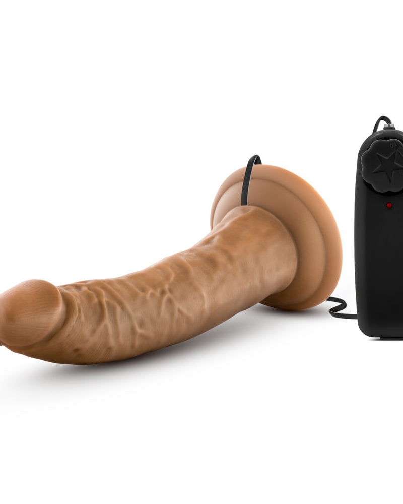 Dr. Skin - Dr. Dave - 7 Inch Vibrating Cock With Suction Cup - Mocha