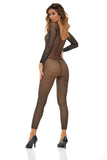 "Crotchless Bodystocking - One Size - Black RR-7108BLKOS"