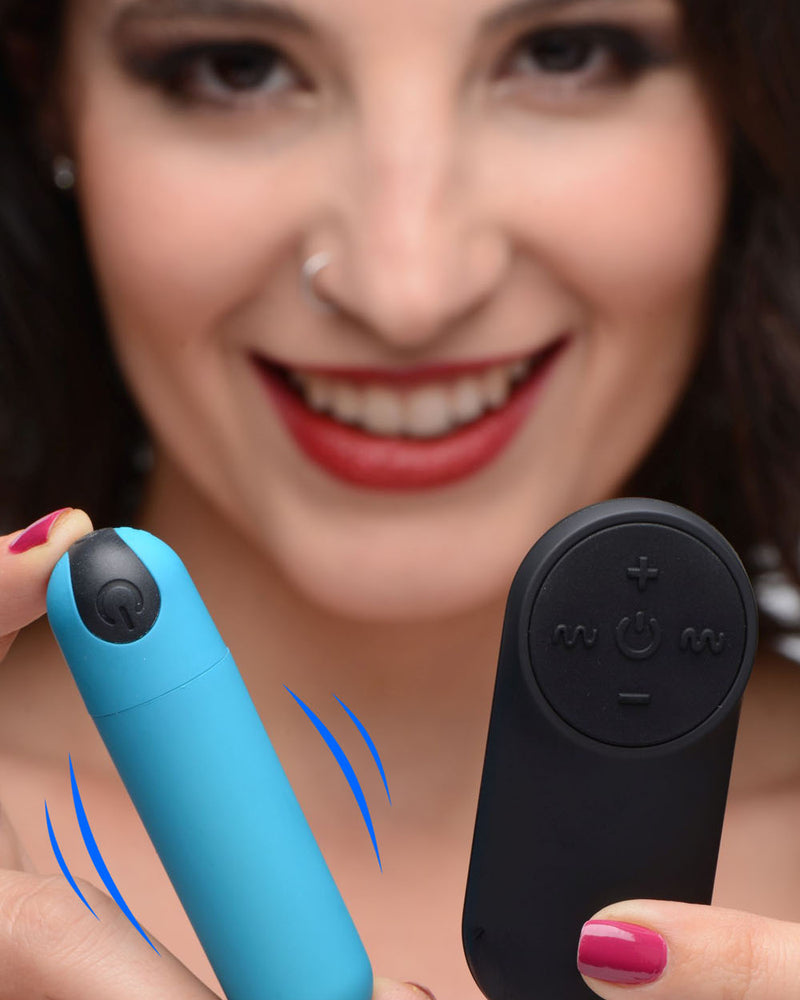 "Bang Vibrating Bullet With Remote Control - Blue BNG-AG366-BLU"