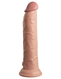 King Cock Elite 9 Inch Vibrating Silicone Dual Density Cock With Remote - Light