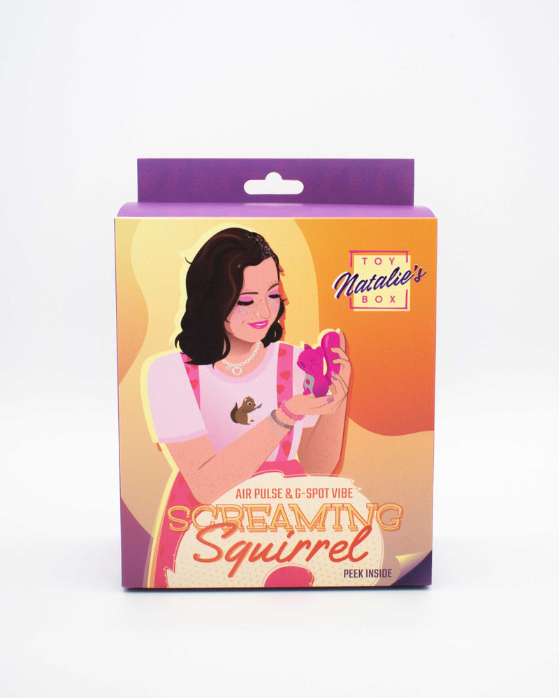 "Screaming Squirrel Air Pulse and G-Spot Vibrator - Pink LAK-9102"