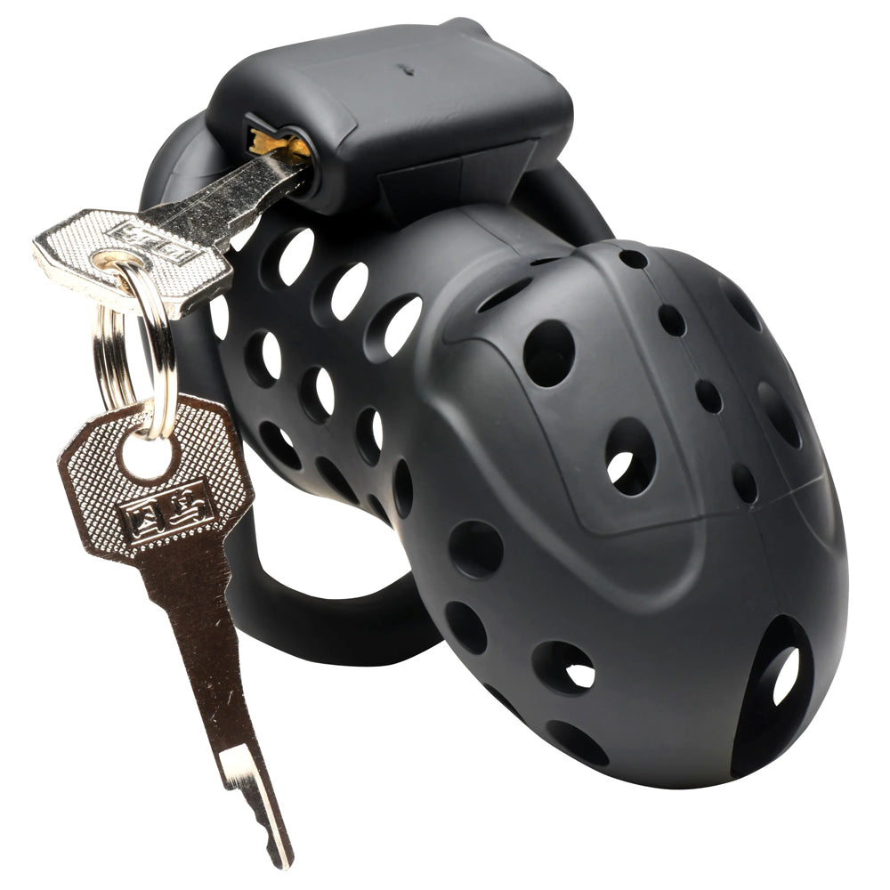 "Lock Down Chastity Cage - Black MS-AH599"