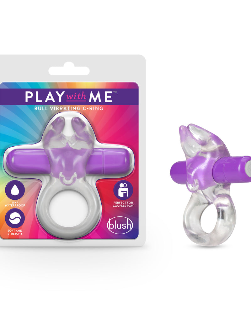 Play With Me  Bull Vibrating C-Ring - Purple