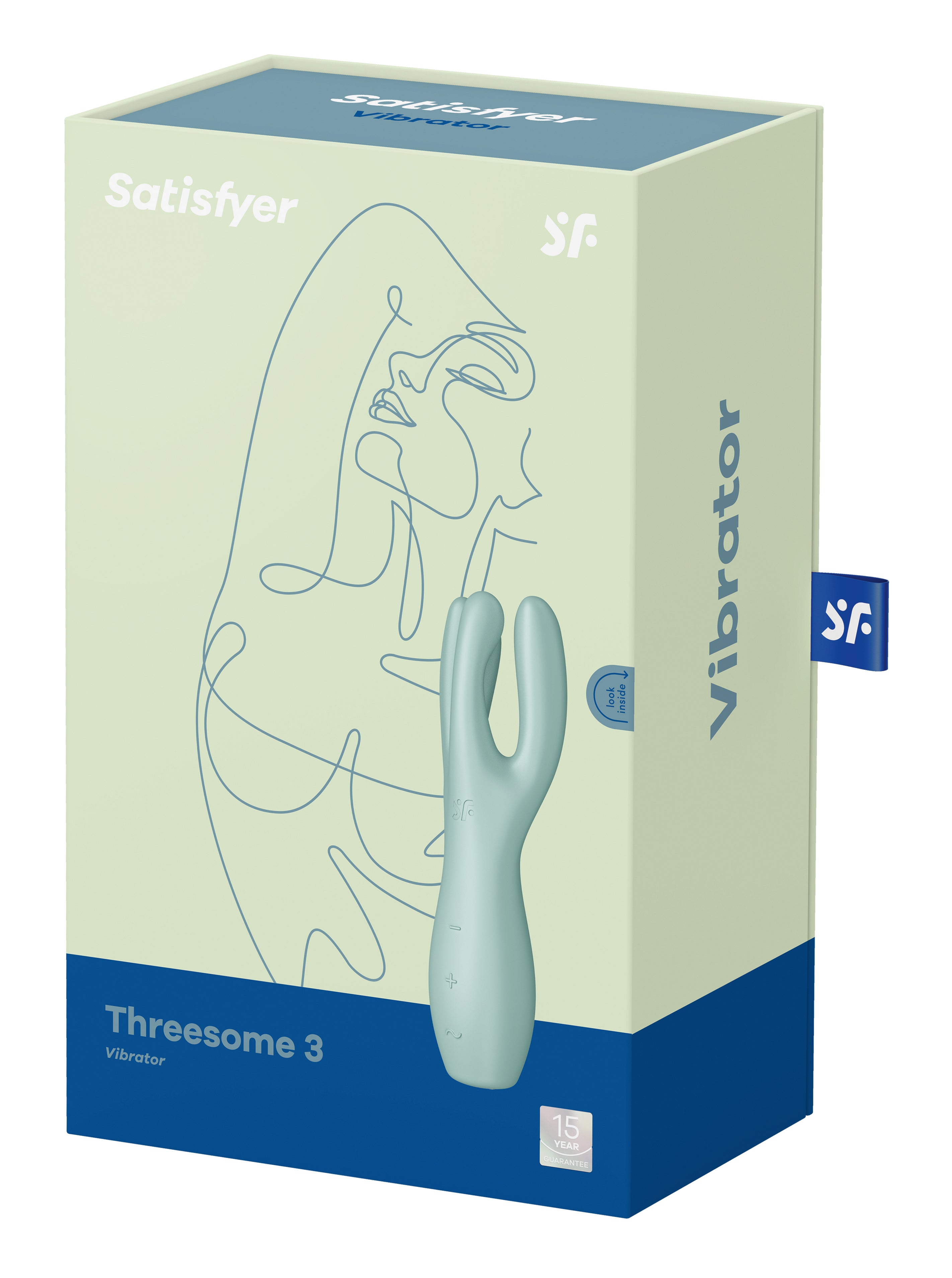 "Threesome 3 Vibrator - Mint SAT-J2018-243-2"