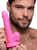 Pop Pecker 6.5 Inch Dildo With Balls - Pink