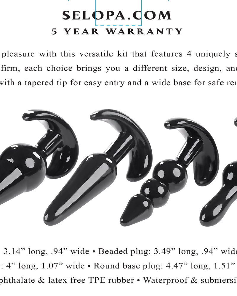 "Intro to Plugs - Black SL-BP-3526-2"