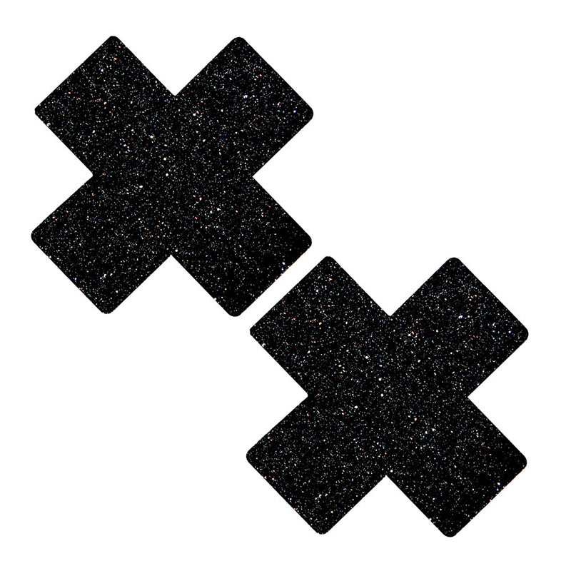 "Black Malice Glitter X Factor Nipztix Pasties NN-BM-XF-NS"