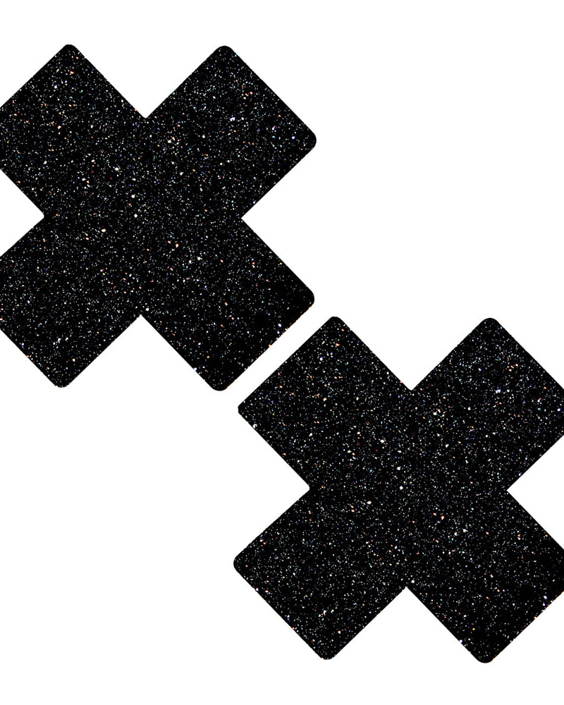 "Black Malice Glitter X Factor Nipztix Pasties NN-BM-XF-NS"